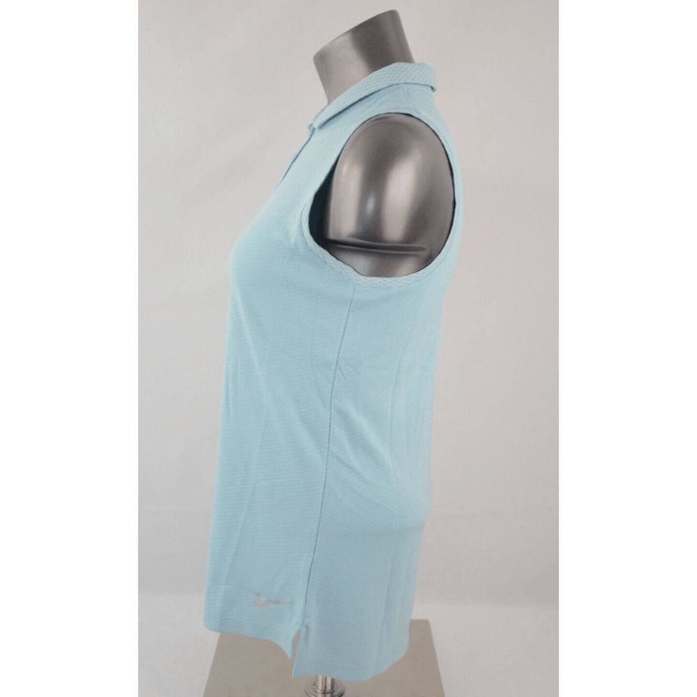 NEW Women's Small NIKE Dry Polo Golf Sleeveless Top Teal 884843 452 - Picture 6 of 6